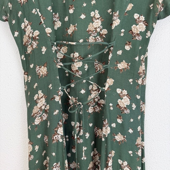 Vintage Rampage 80s Maxi Dress Floral FLAWS - Picture 5 of 7